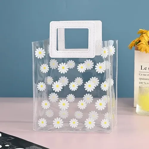 Sac Cadeau Transparent Fleur En PVC (18*20*10) BFE7-19