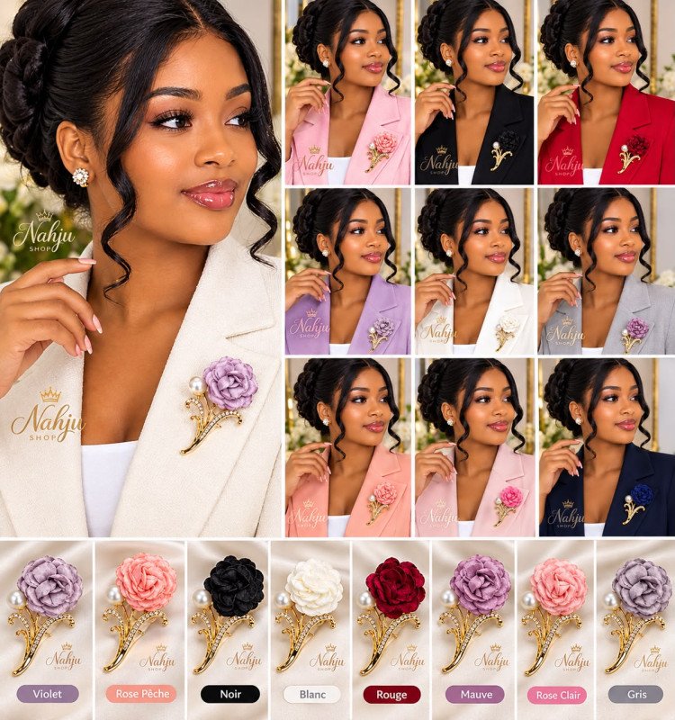 Broche Fantaisie En Forme De Rose _ XZ0624